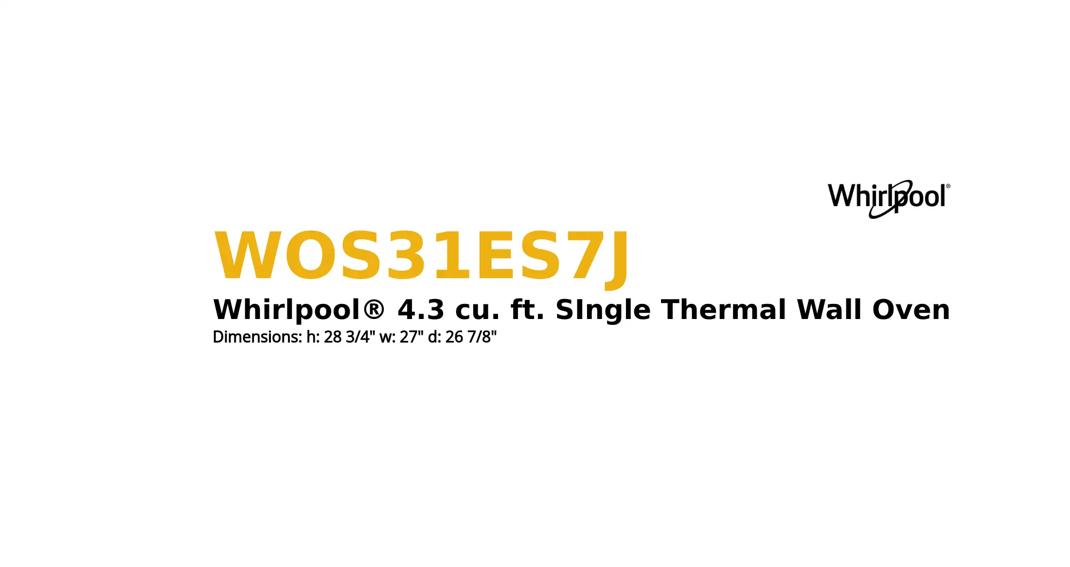 WOS31ES7J product brief thumbnail